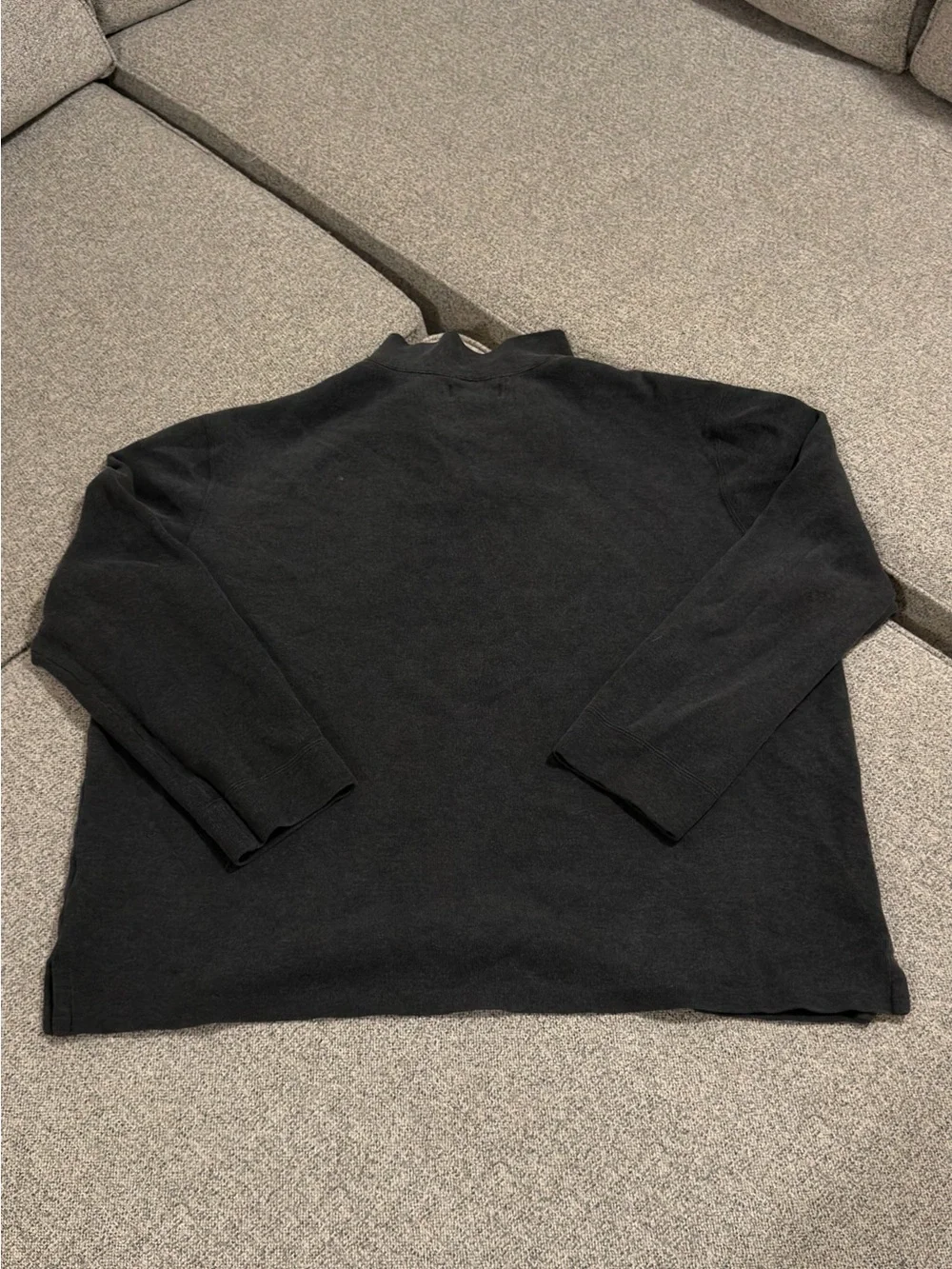 Polo Ralph Lauren Mens XXL Quarter Zip Pullover Sweater Gray Red Pony Cotton